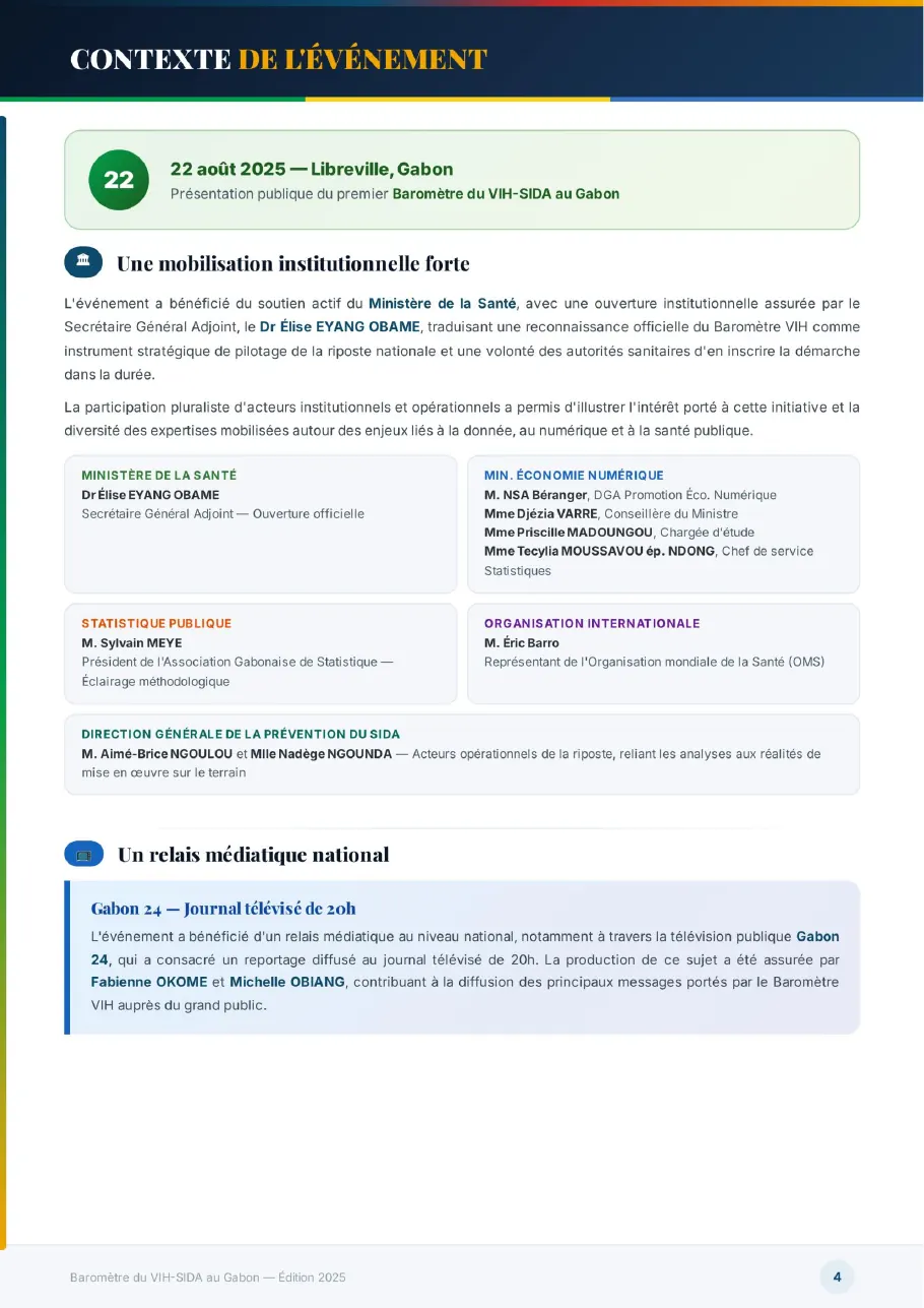 Baromètre du VIH-SIDA au Gabon 2025, page 4