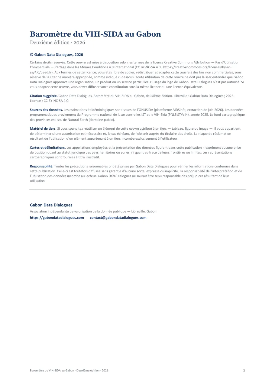 Baromètre du VIH-SIDA au Gabon, page 2