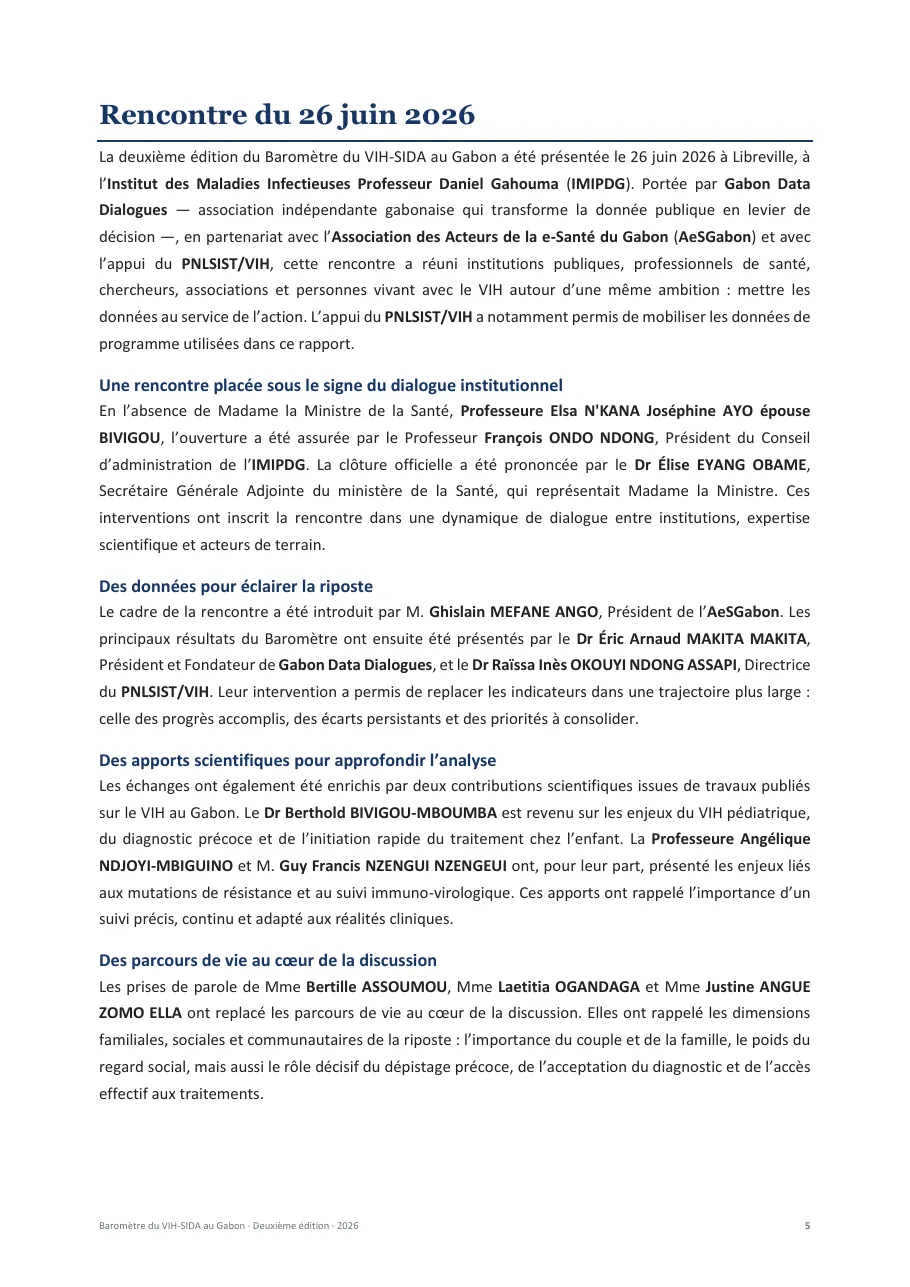 Baromètre du VIH-SIDA au Gabon, page 5