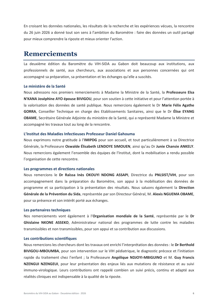 Baromètre du VIH-SIDA au Gabon, page 6