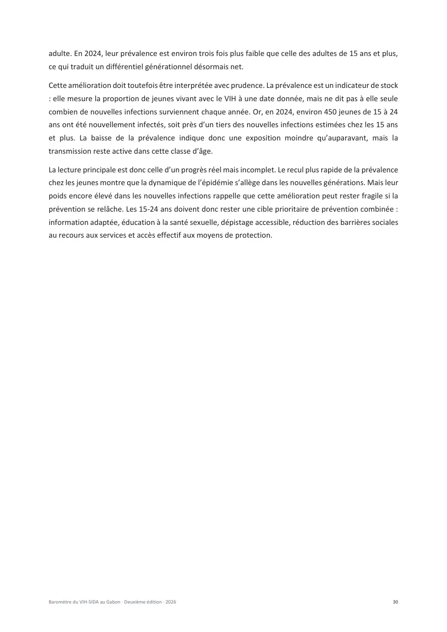 Baromètre du VIH-SIDA au Gabon, page 30